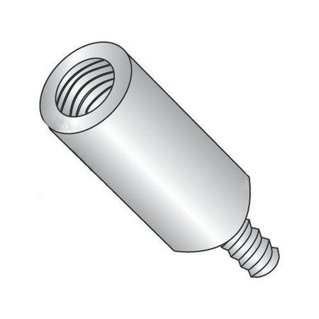 NEWPORT FASTENERS Round Standoffs, #4-40 Thrd Sz, 1/2 in Bd L, Aluminum Plain, 1/4 in OD 801225